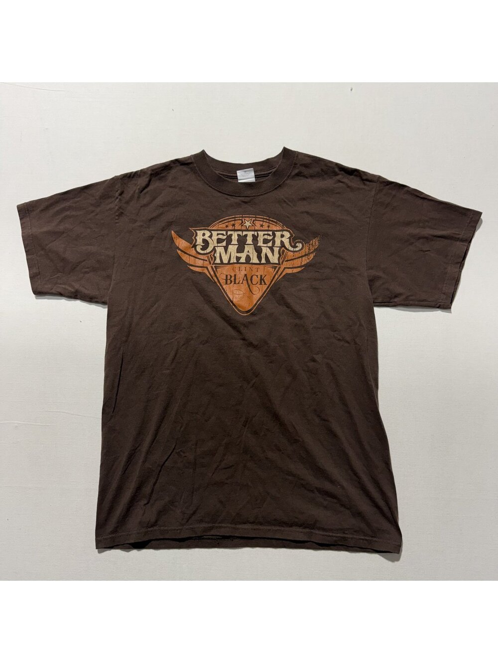 Anvil Clint Black Better Man Brown Graphic Band Tee Country Western